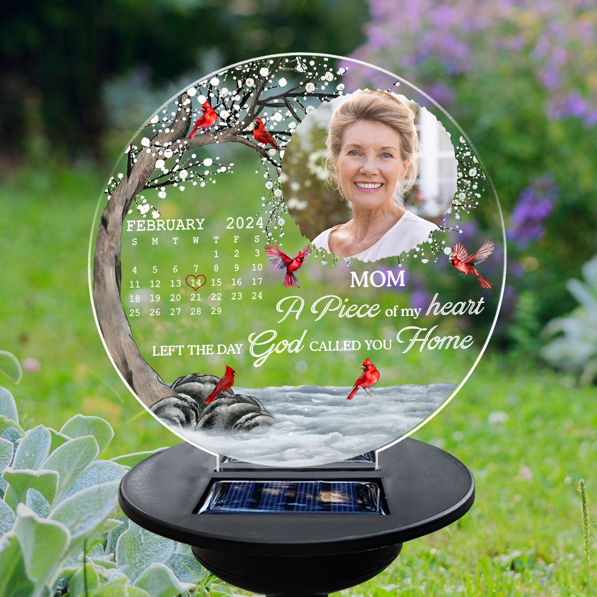 My Heart Changed Forever - Personalized Custom Solar Light