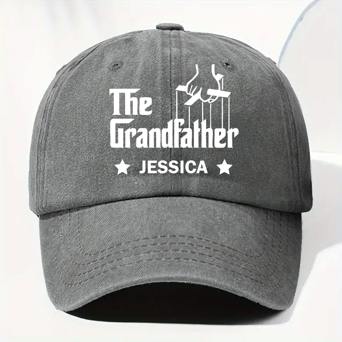 The Grandfather - Personalized Custom Vintage Washed Denim Cap