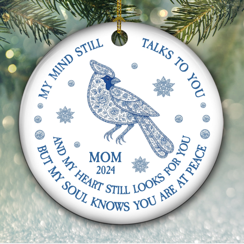 But My Soul Knows You Are At Peace Toile De Jouy - Personalized Custom Ceramic Ornament