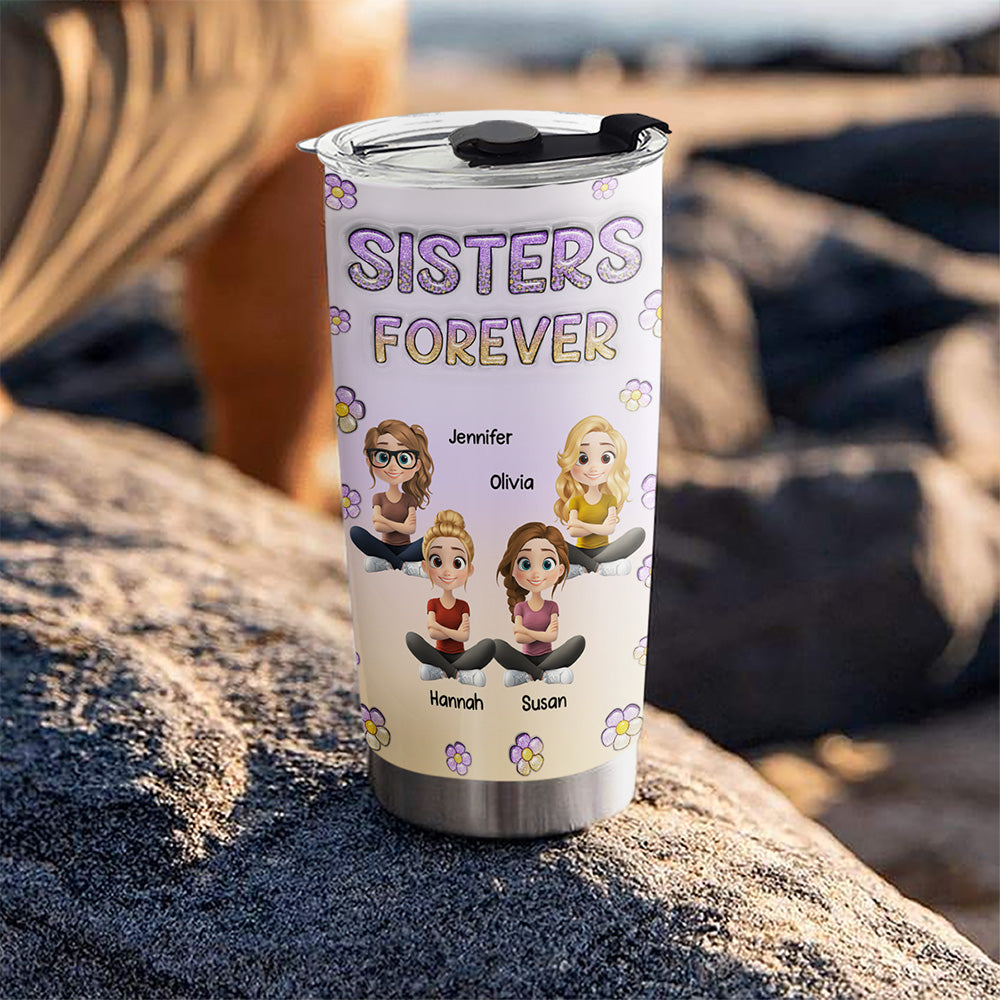 Always My Besties Cartoonize - Personalized Custom 3D Inflated Effect Tumbler