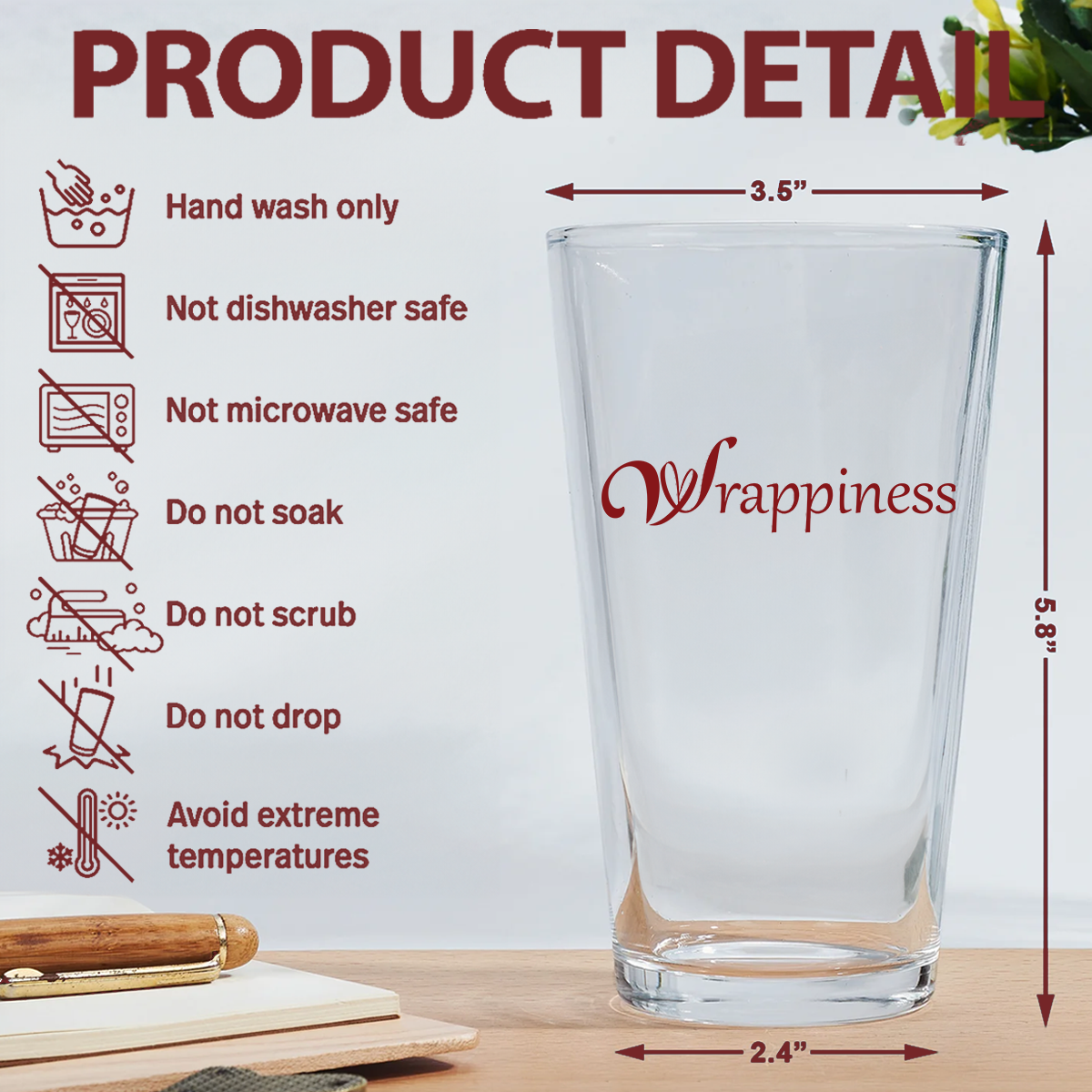 Distance Cannot Keep Us From Sharing A Drink - Personalized Custom Beer Glass