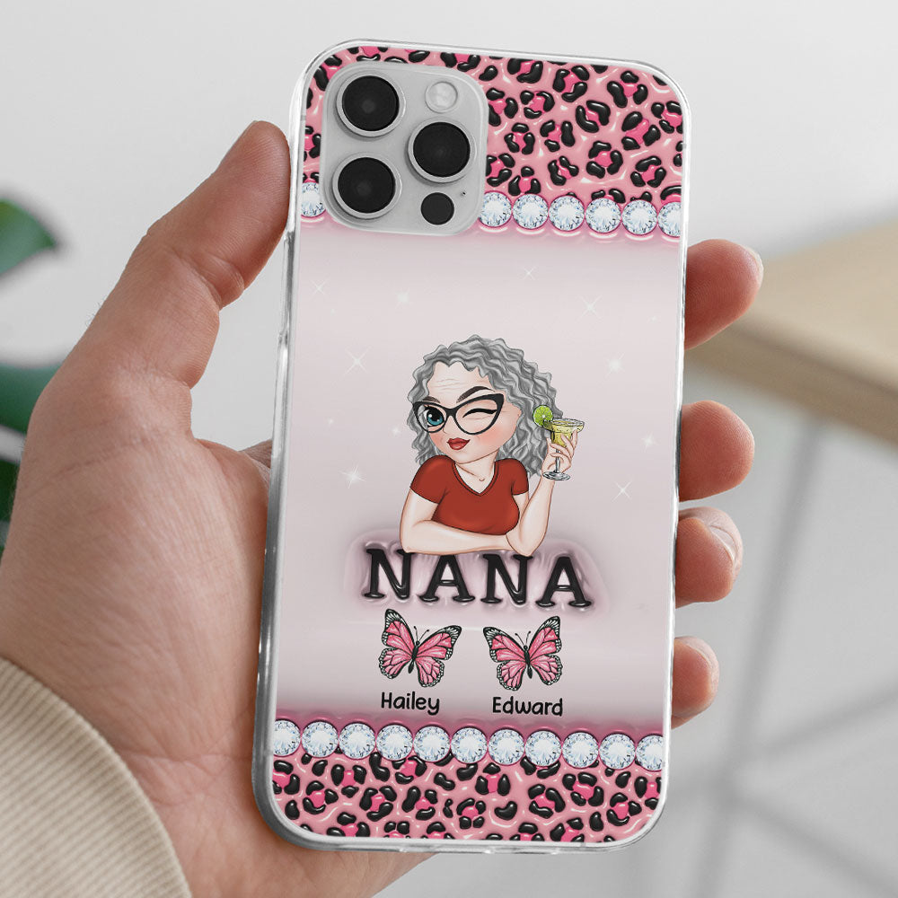 Grandma And Kids - Personalized Custom 3D Inflated Effect Phone Case