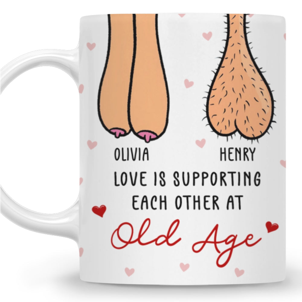 Love Is Supporting - Personalized Custom Coffee Mug