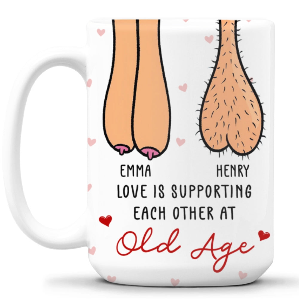 Love Is Supporting - Personalized Custom Coffee Mug