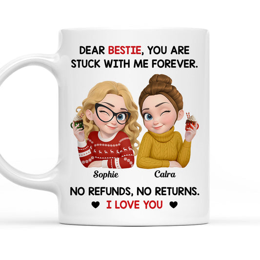 Stuck With My Friend Forever - Personalized Custom Coffee Mug