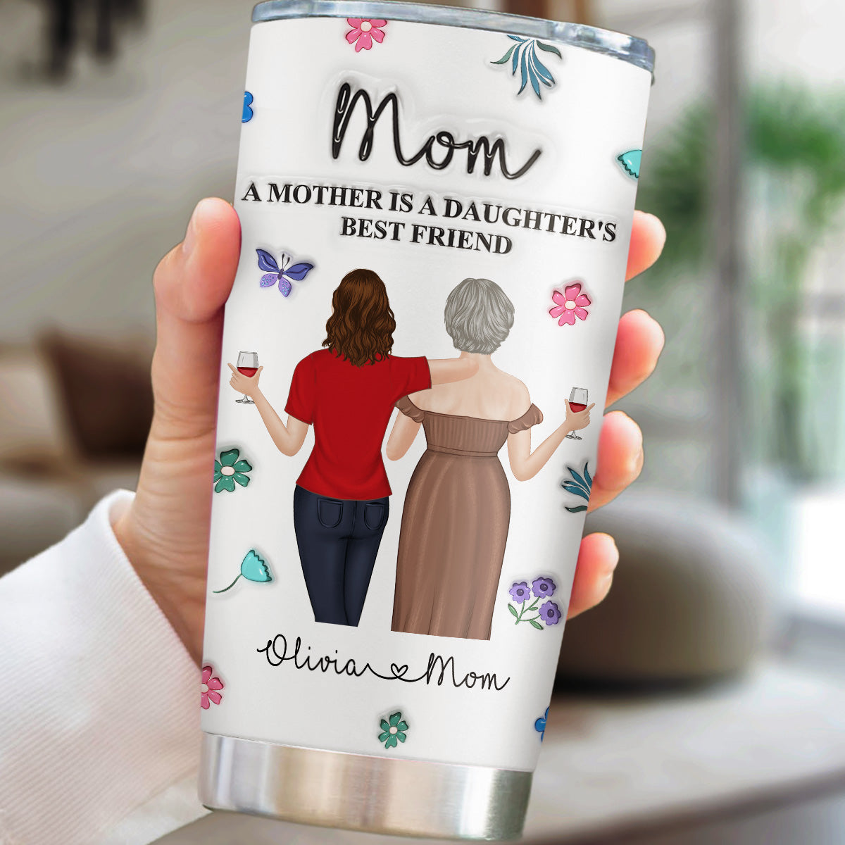 Love You More Than Words - Personalized Custom 3D Inflated Effect Tumbler