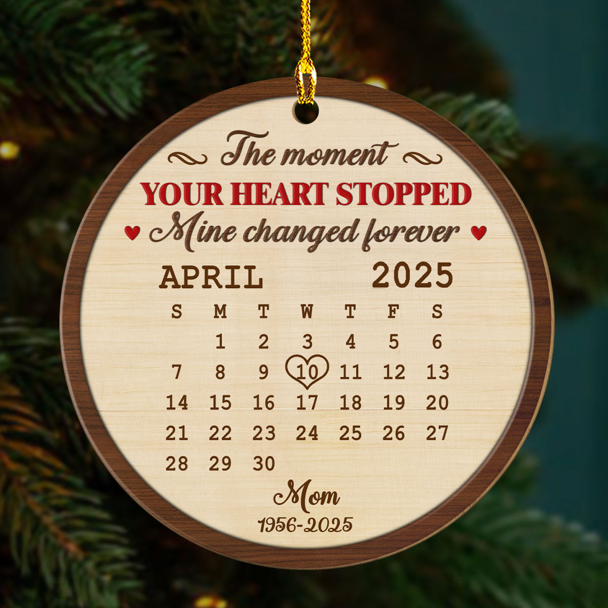 The Moment - Personalized Custom Wood Ornament