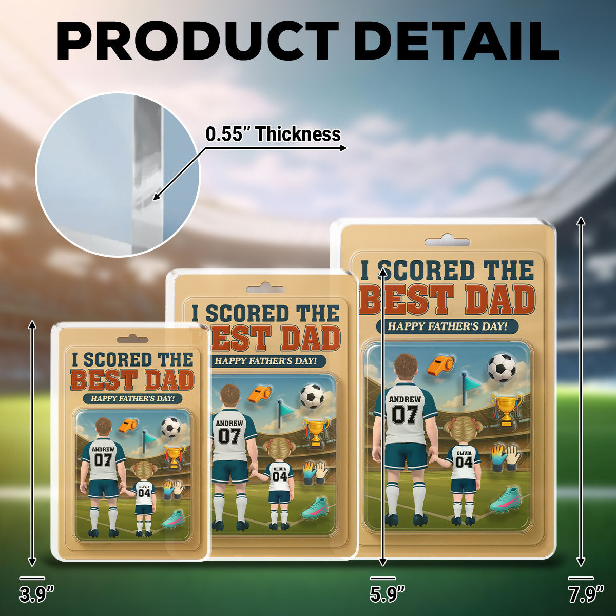 I Scored The Best Dad - Personalized Custom Acrylic Plaque