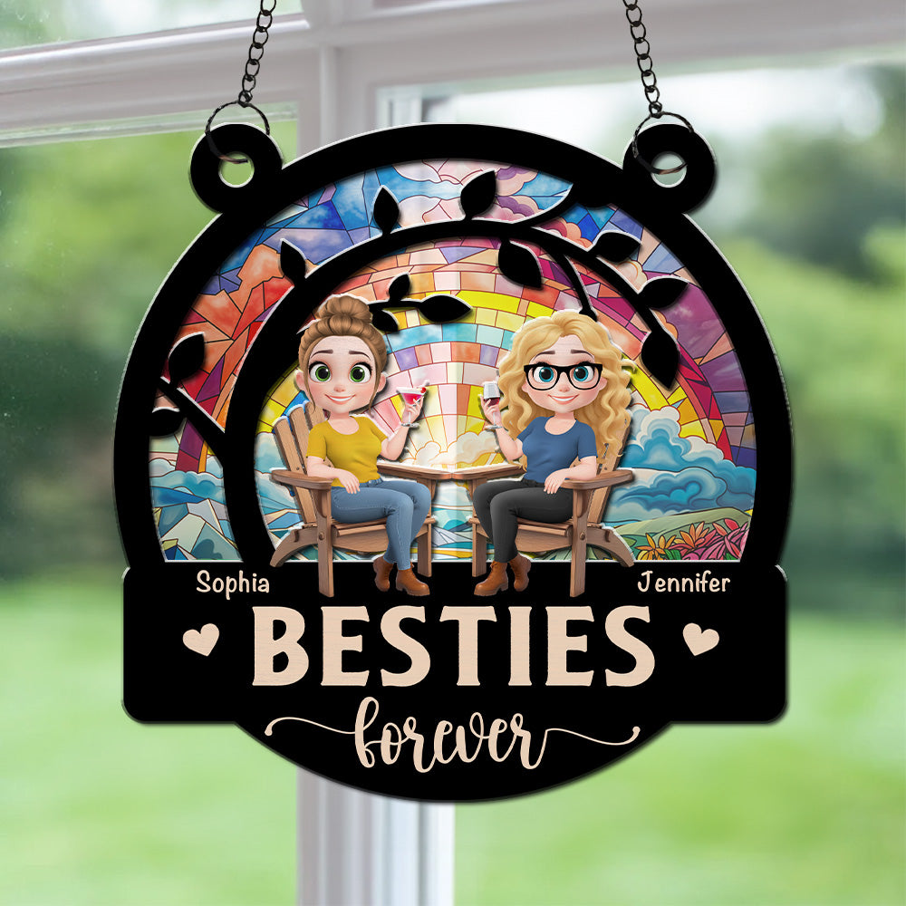 Besties Forever - Personalized Custom Suncatcher