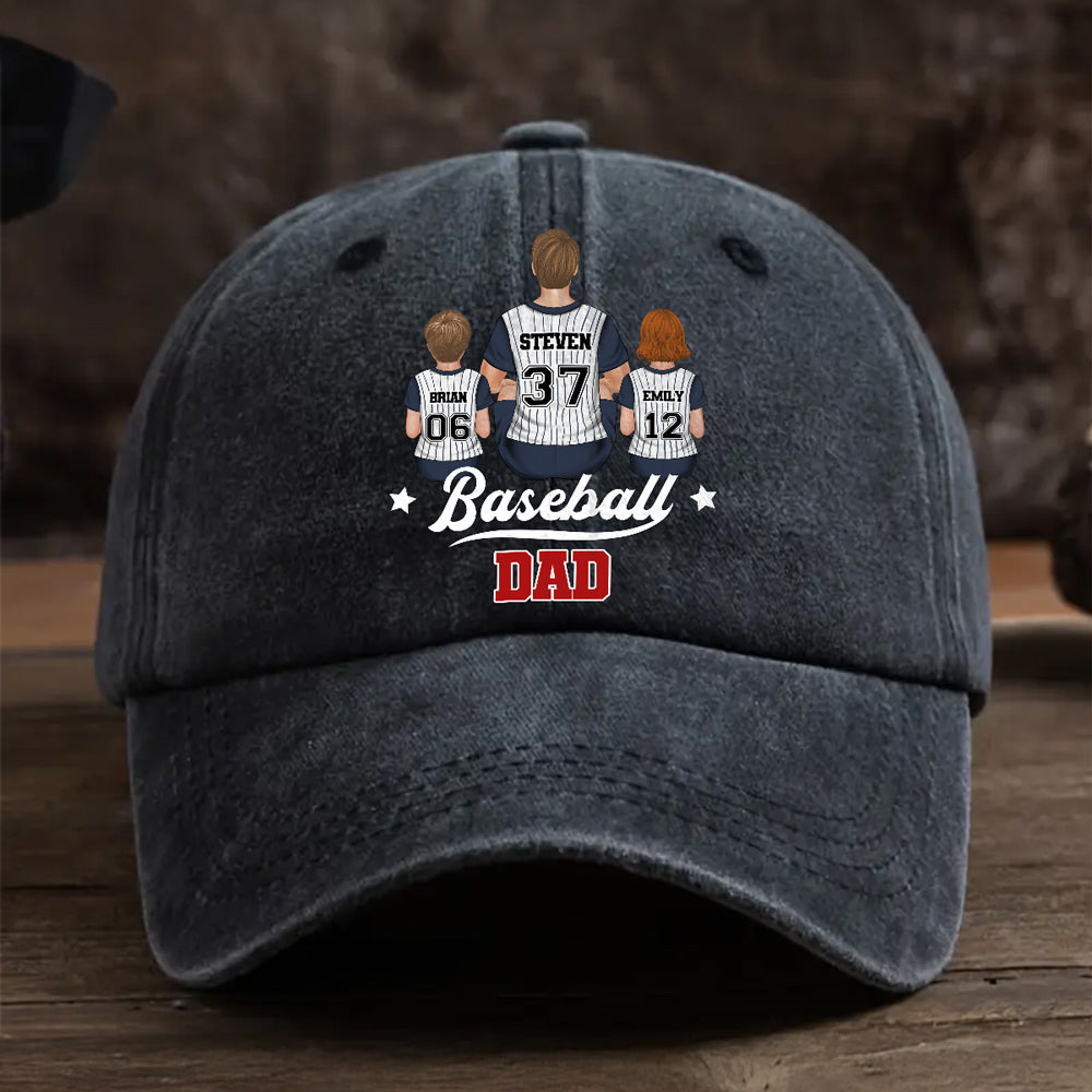 Game Day, Every Day - Personalized Custom Vintage Washed Denim Cap