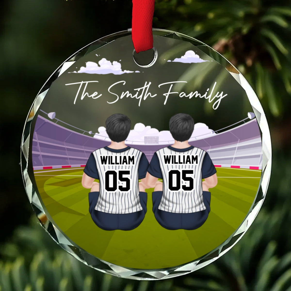 Dream Team - Personalized Custom Glass Ornament