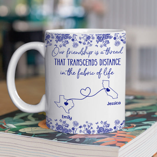 Connected By An Unseen Thread - Personalized Custom Coffee Mug