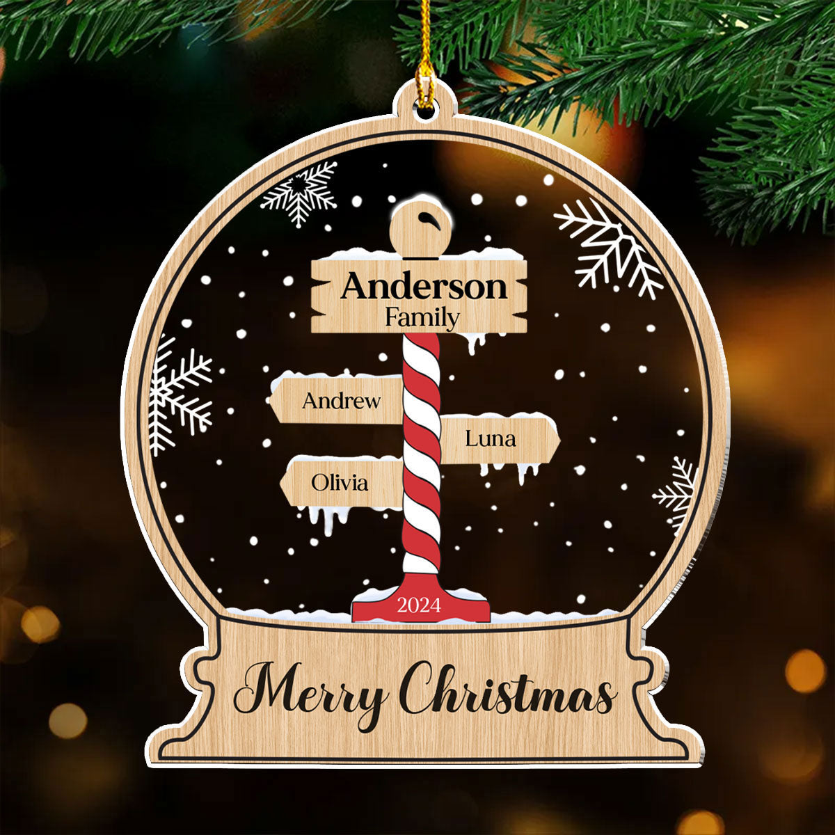 Merry Christmas - Personalized Custom Acrylic Ornament