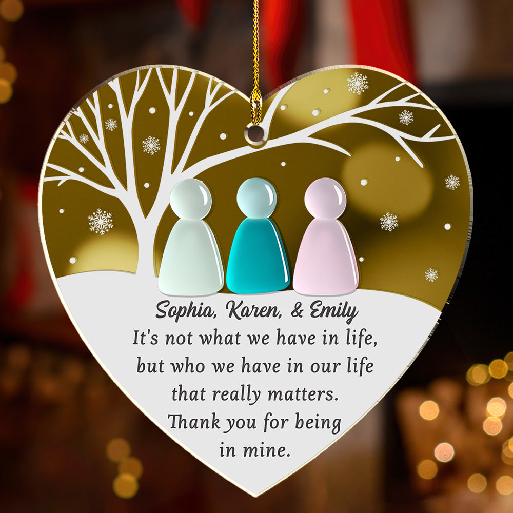 Sea Glass Friendship - Personalized Custom Mirrored Acrylic Ornament