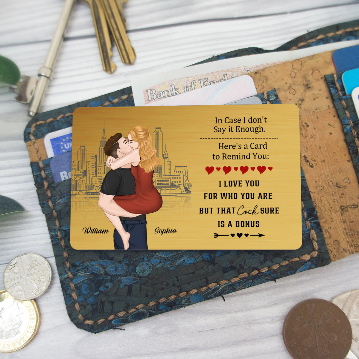 Anniversary Reminder Card - Personalized Custom Wallet Card