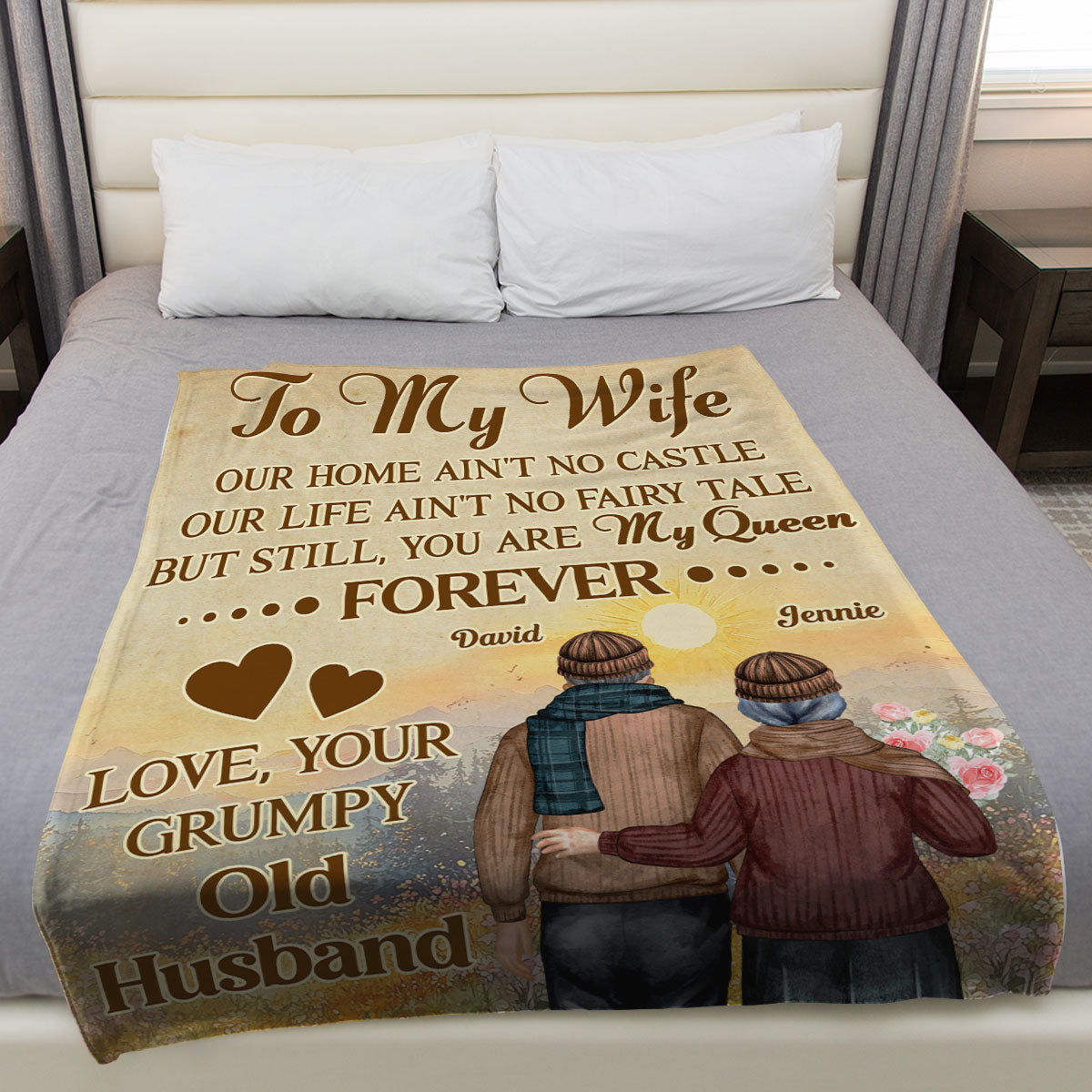 You Are My Queen - Personalized Custom Fleece Blanket