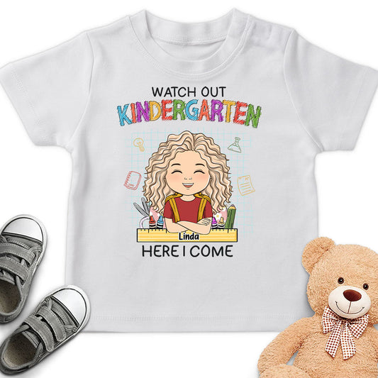 Watch Out First Grade Here I Come - Personalized Custom Youth T-shirt