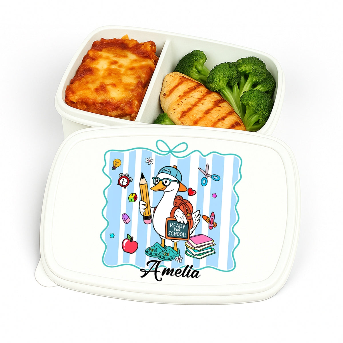 Duck Ready For School - Personalized Custom Lunch Box