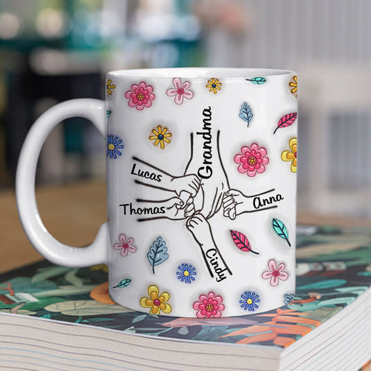 Hold My Hand And My Heart - Personalized Custom 3D Inflated Effect Mug