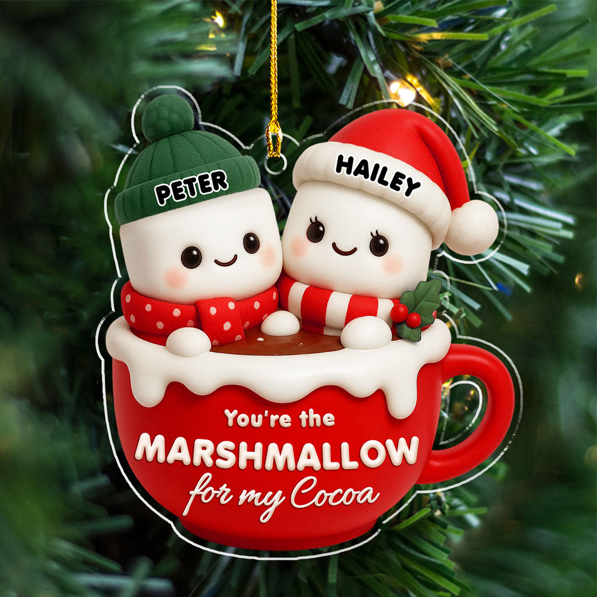 You Are The Marshmallo - Personalized Custom 3D Effect Acrylic Ornament