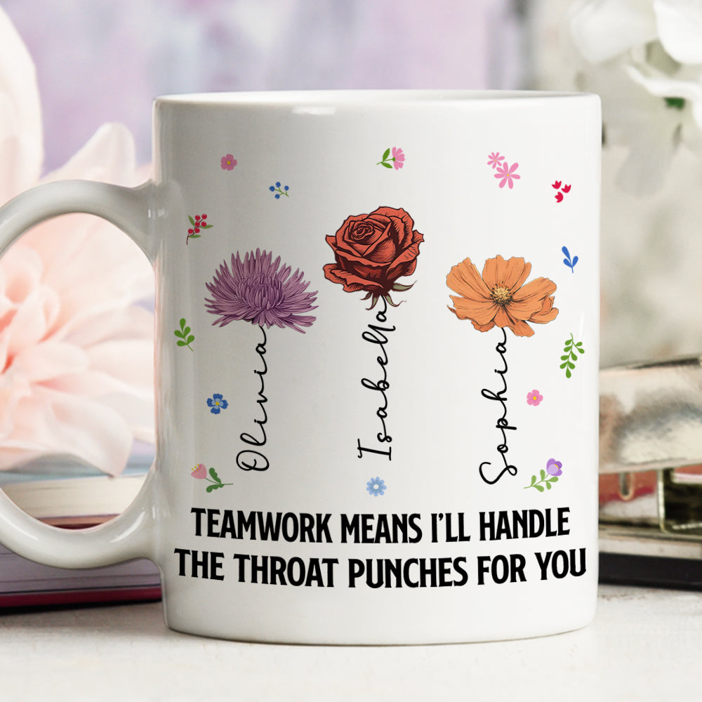 Throwing A Punch - Personalized Custom Coffee Mug