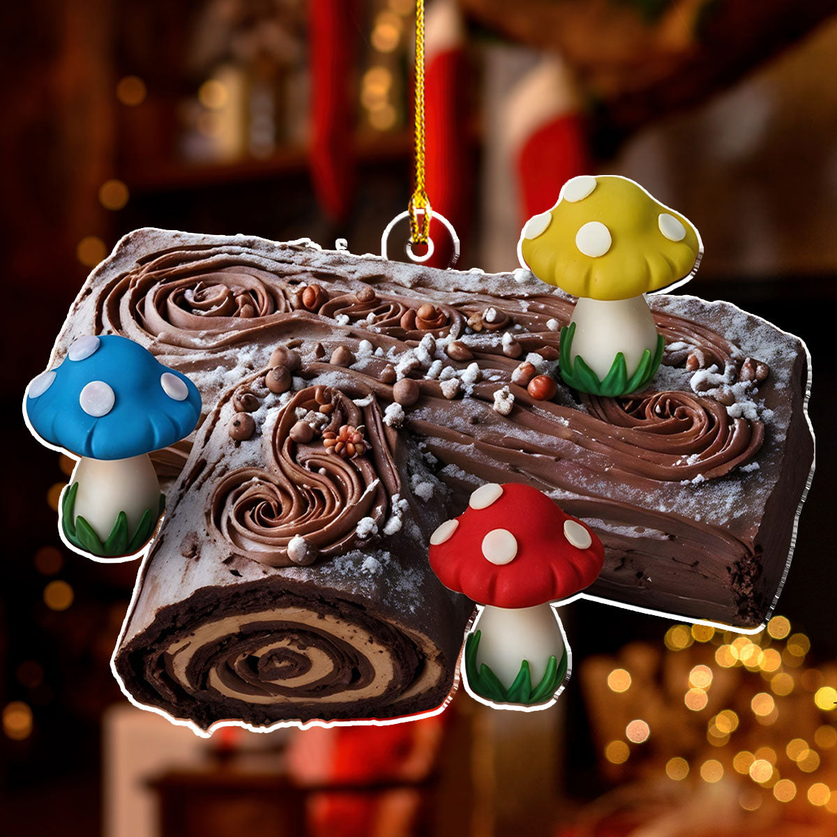 Yule Log Cake Crew - Personalized Custom Acrylic Ornament