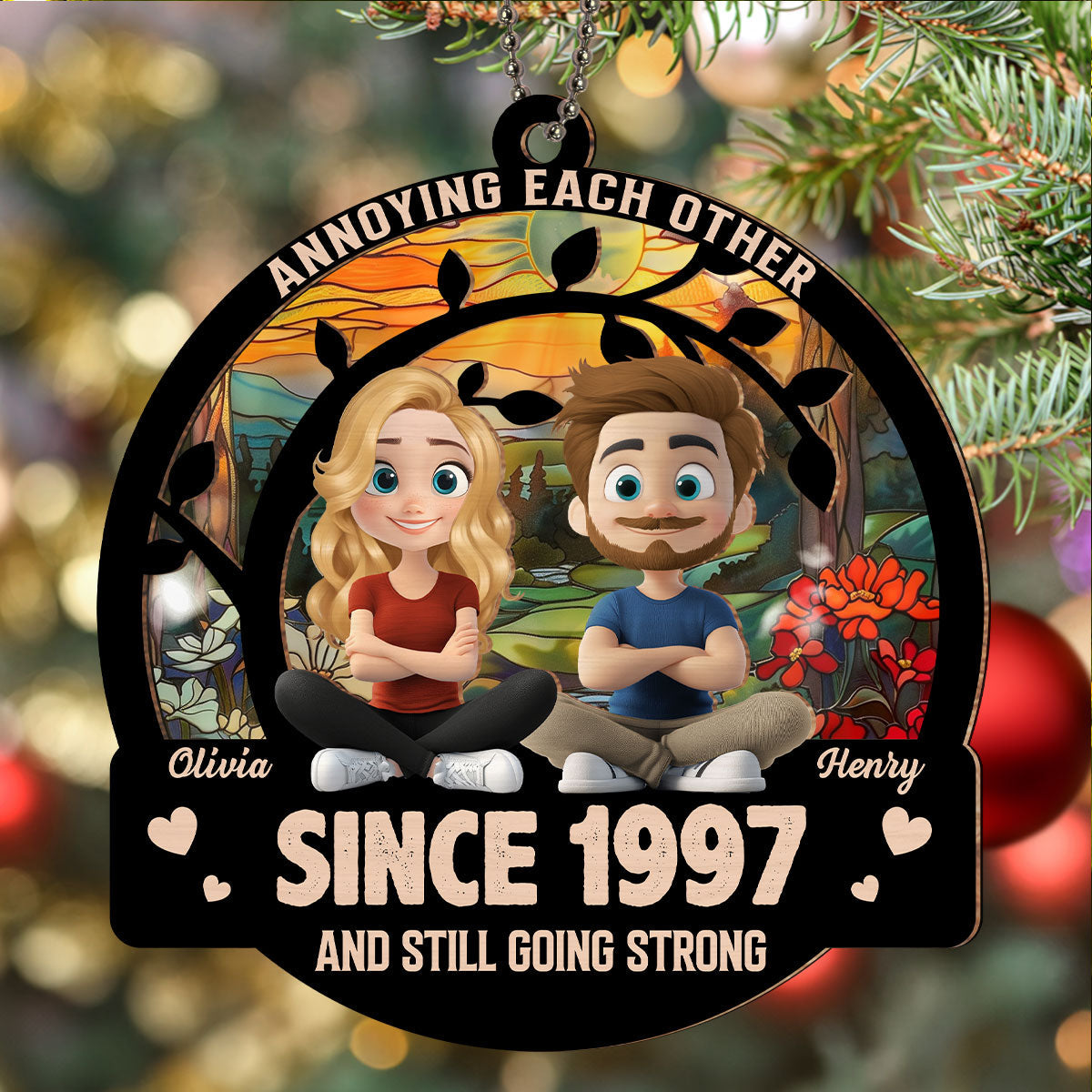 Together Forever - Personalized Custom Suncatcher Ornament