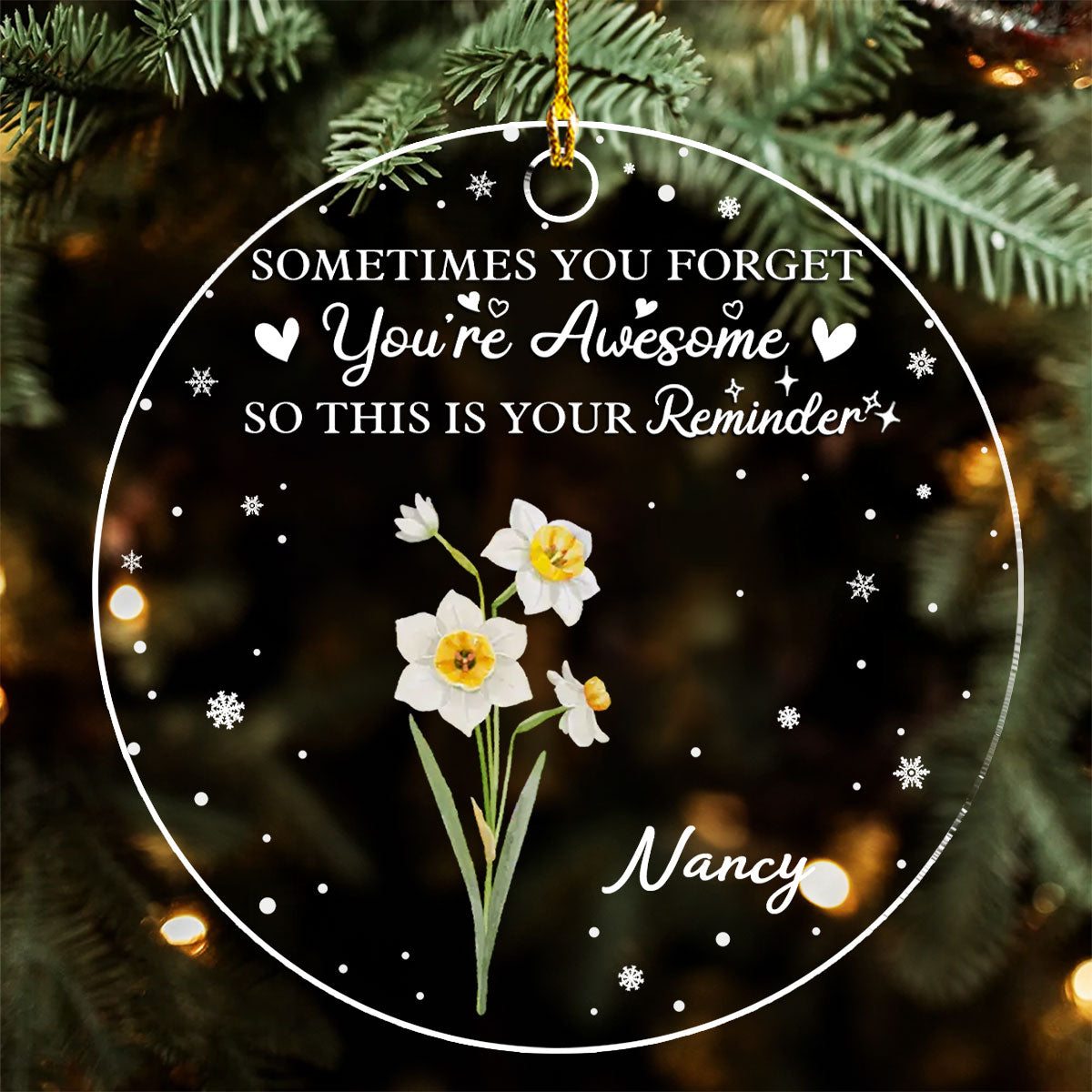 You Are Awesome - Personalized Custom Acrylic Ornament