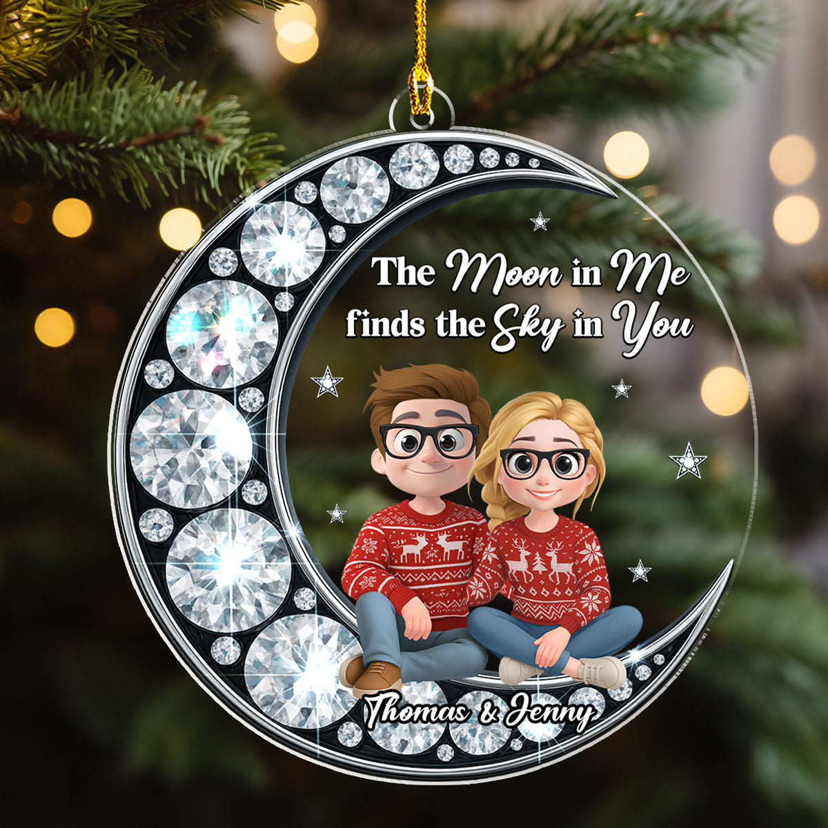The Moon Found Her Sky - Personalized Custom Acrylic Ornament