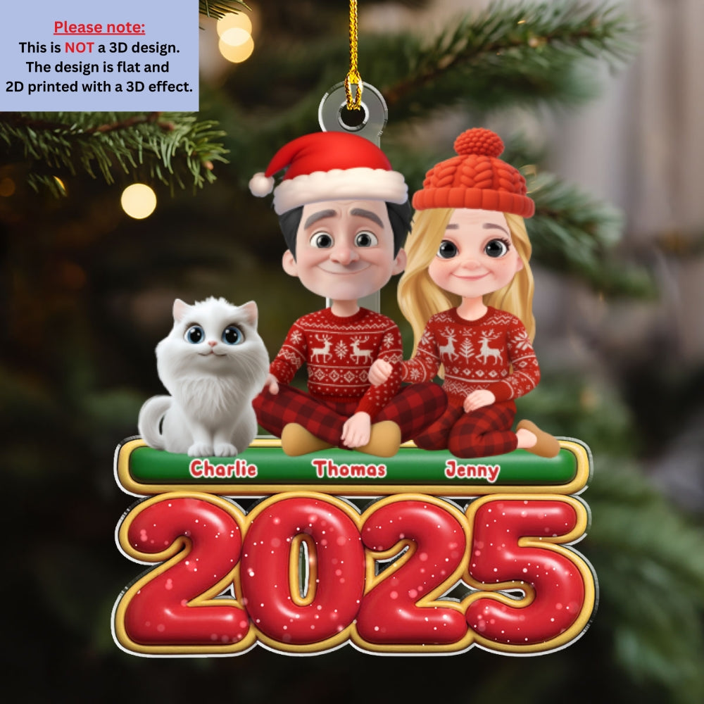 We And Our Cat - Personalized Custom Acrylic Ornament