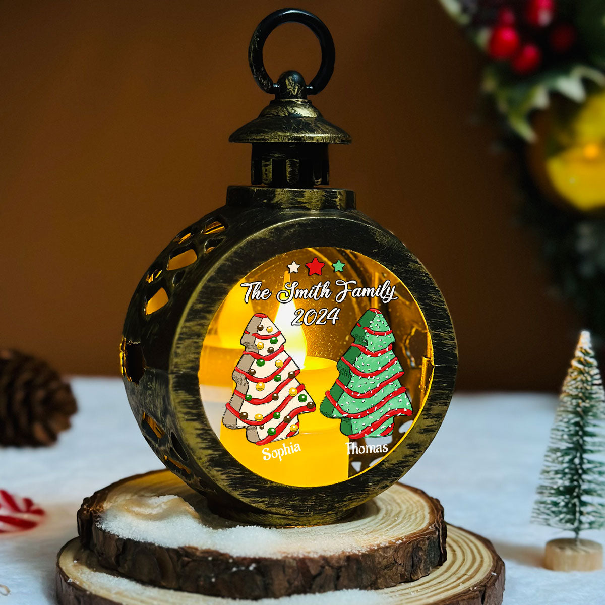 Christmas Tree - Personalized Custom Christmas Lantern