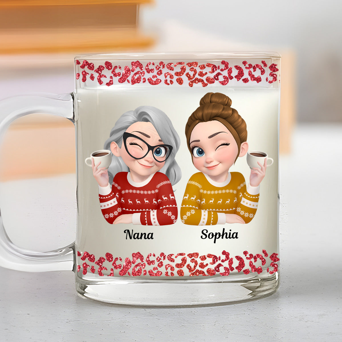 My Brave Granddaughter - Personalized Custom Glass Mug