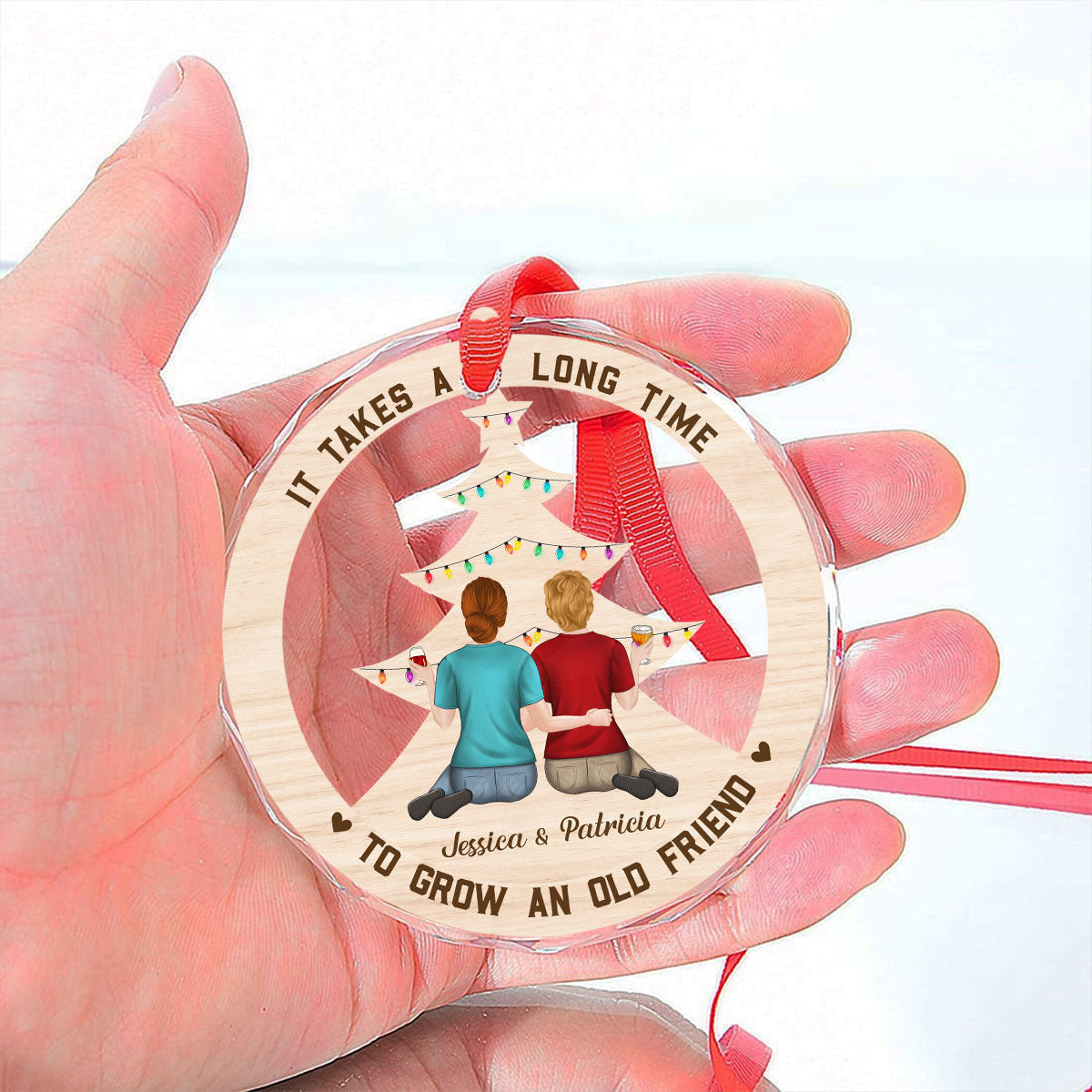 Grow An Old Friend - Personalized Custom Glass Ornament