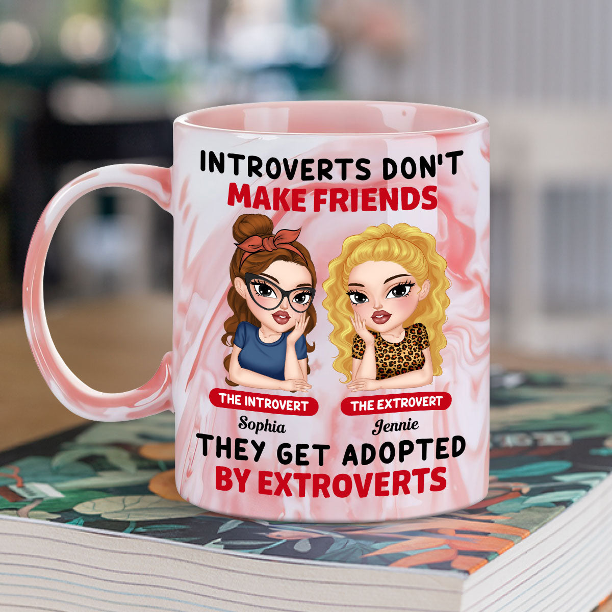 My Crazy One - Personalized Custom Pink Marble Mug