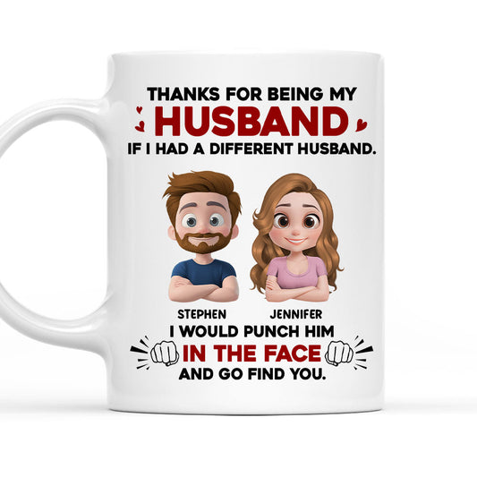 Thanks For Being My Husband 2 - Personalized Custom Coffee Mug