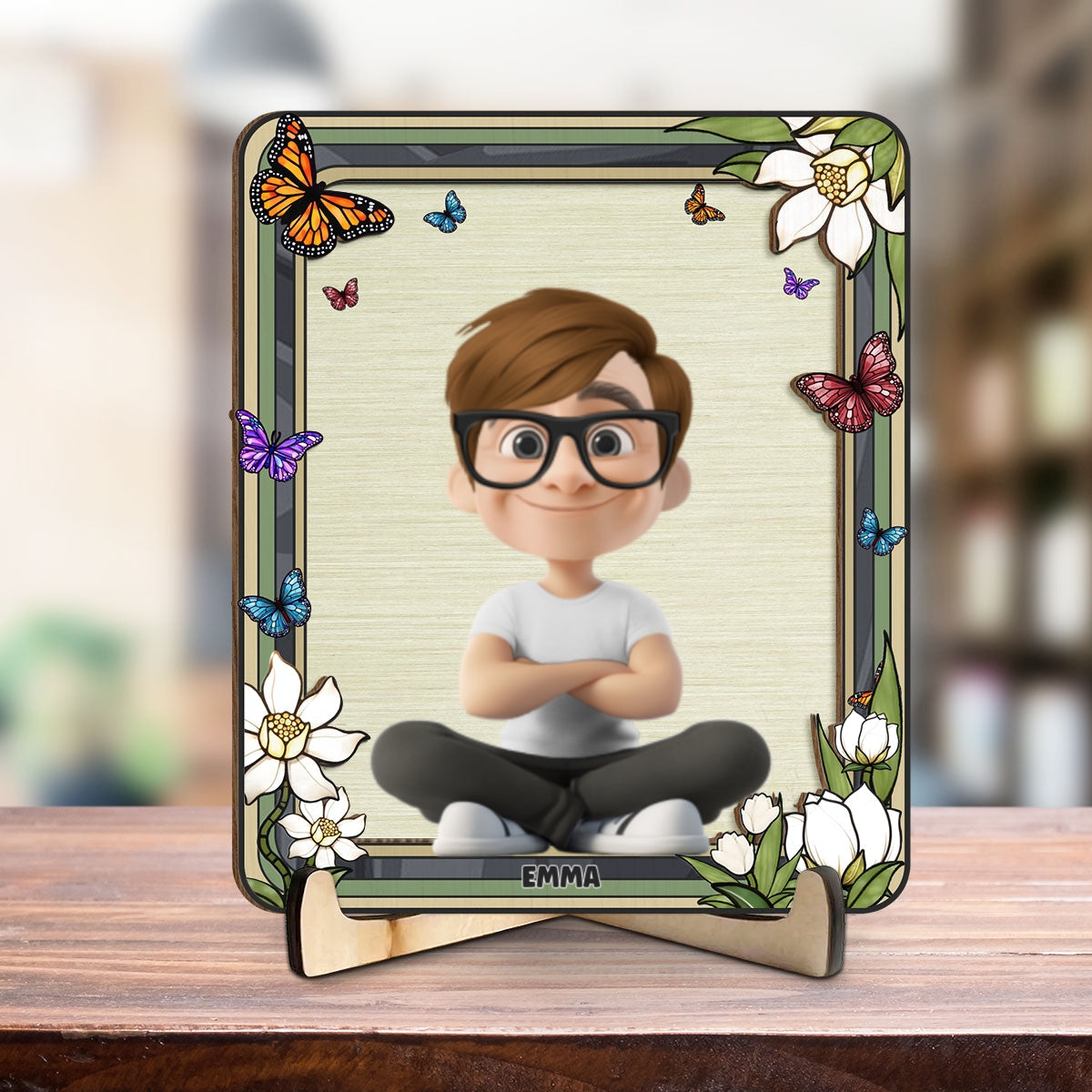 Beautiful Flower For Mom - Personalized Custom Wooden Plaque