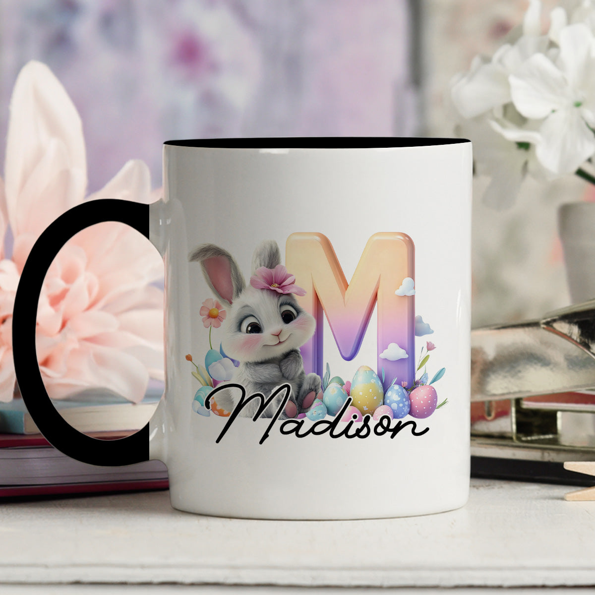 Lovely Bunny Kid - Personalized Custom Accent Mug