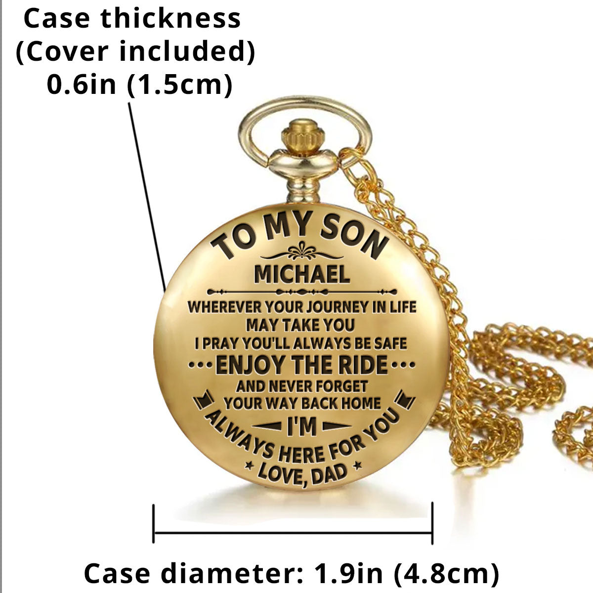 I Pray You Will Always Be Safe - Personalized Custom Pocket Watch