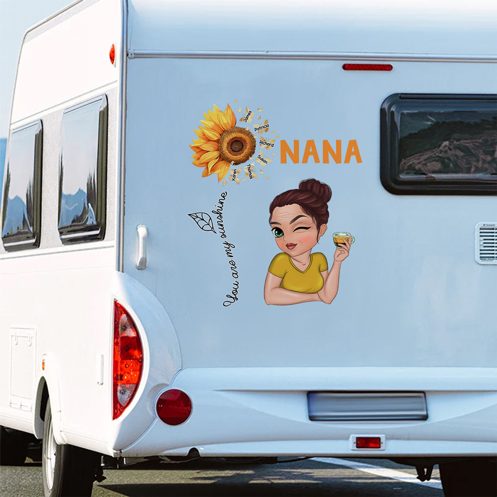 You Are My Sunshine Grandma - Personalized Custom Decal