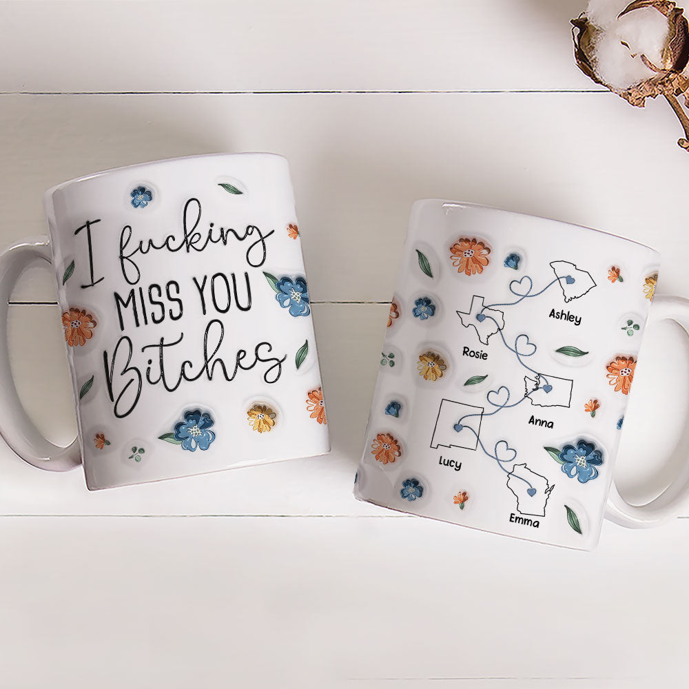 I Miss You Bestie Version 2 - Personalized Custom 3D Inflated Effect Mug