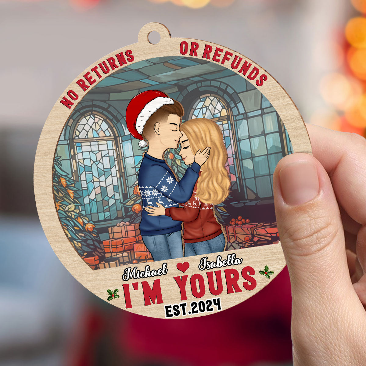 No Returns Or Refunds - Personalized Custom Suncatcher Ornament