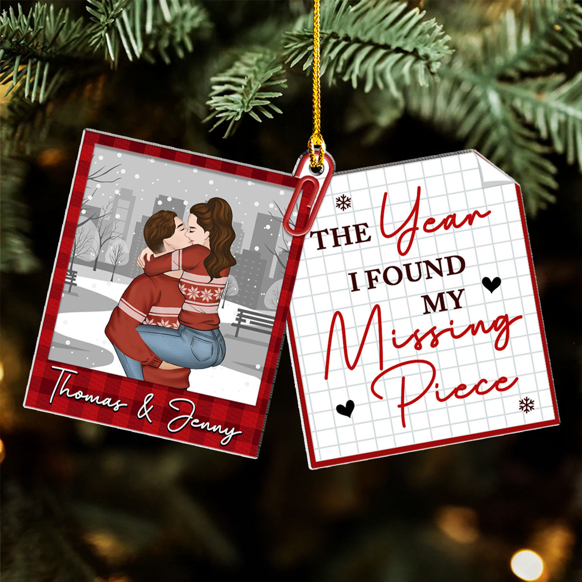 My Missing Piece - Personalized Custom Acrylic Ornament
