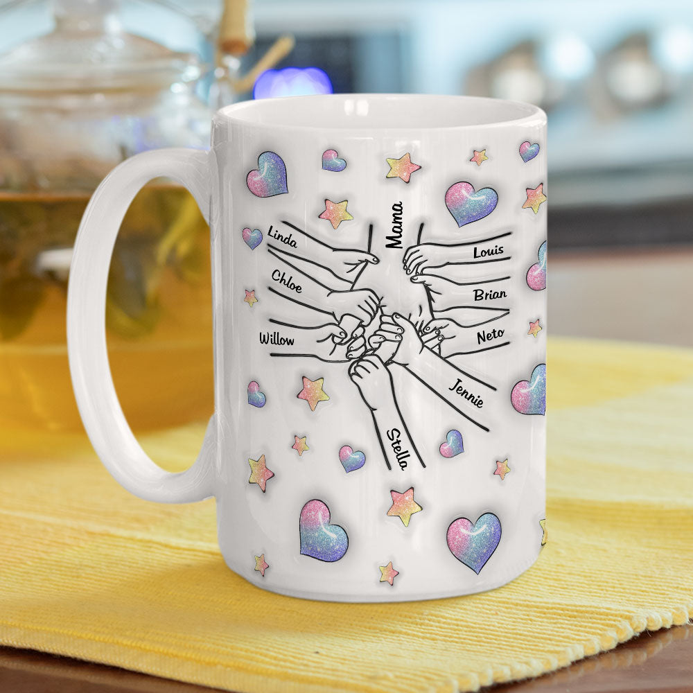 Mom You Hold Our Hearts - Personalized Custom 3D Inflated Effect Mug