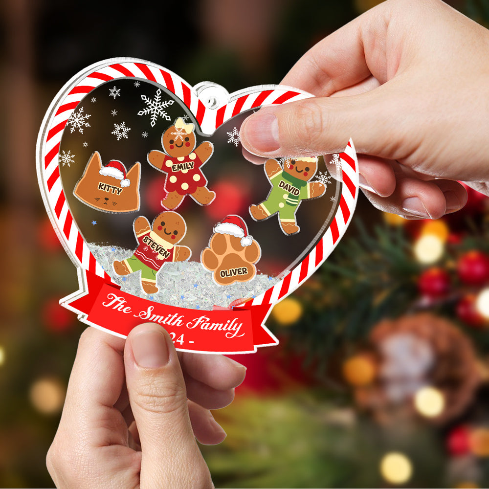 Cookie Family - Personalized Custom Acrylic Shaker Ornament