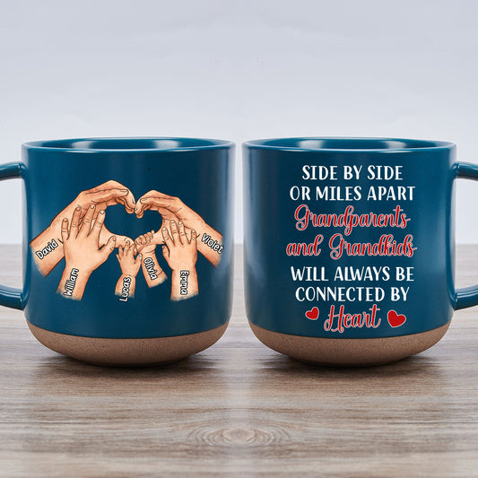We Will Always Be Connected By Heart - Personalized Custom Pottery Mug