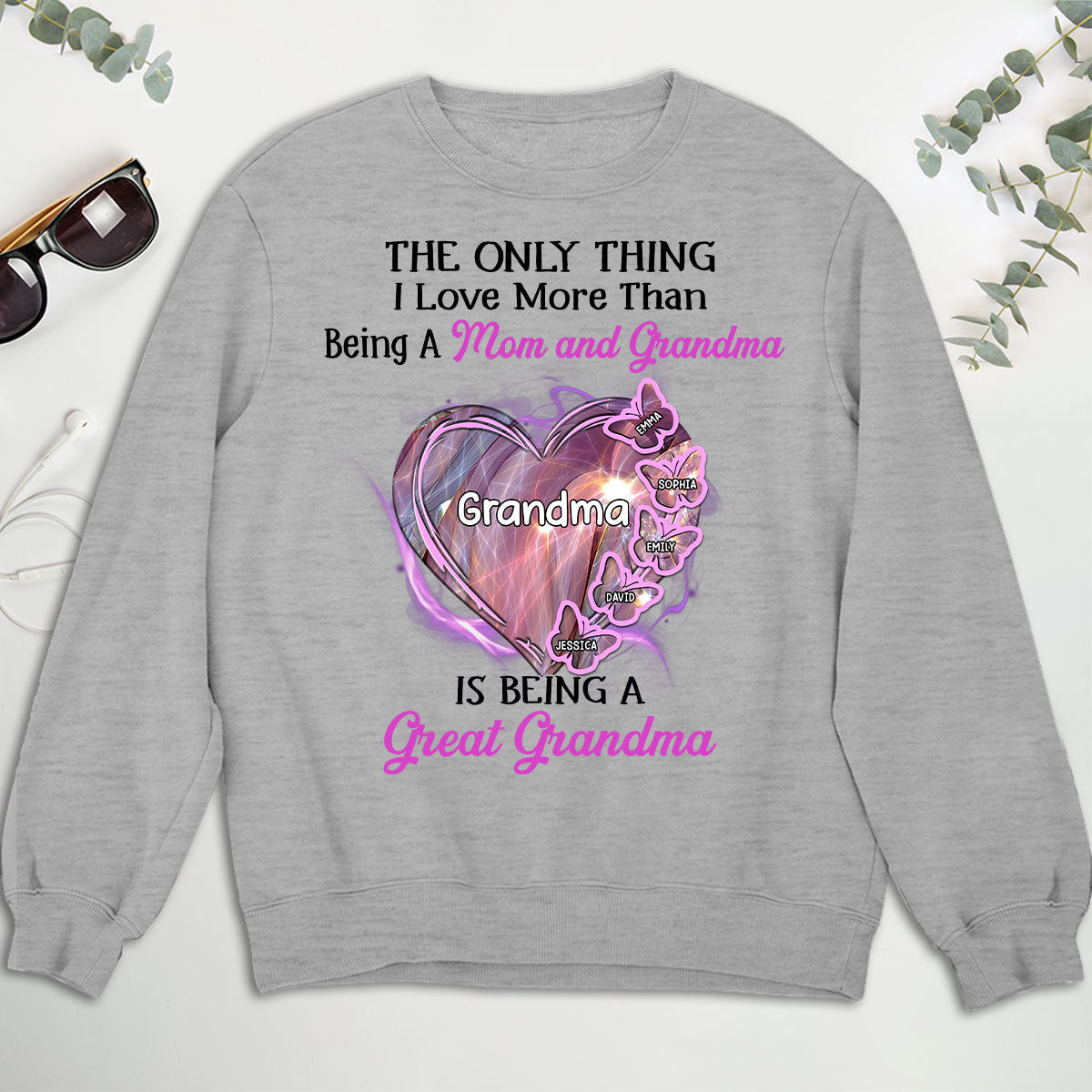 Being A Great Grandma - Personalized Custom Shirt