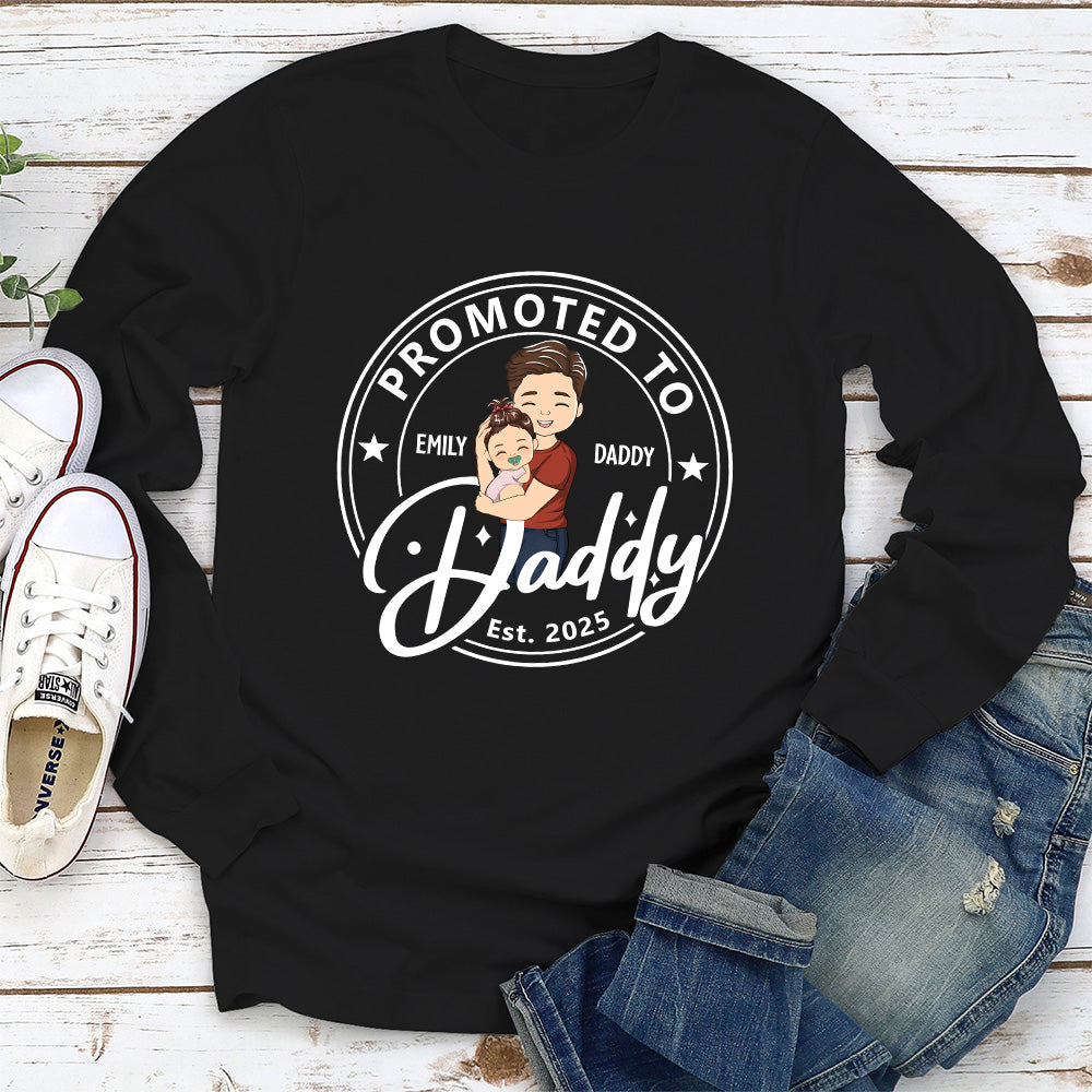 Promoted To Dad Mom - Personalized Custom Shirt