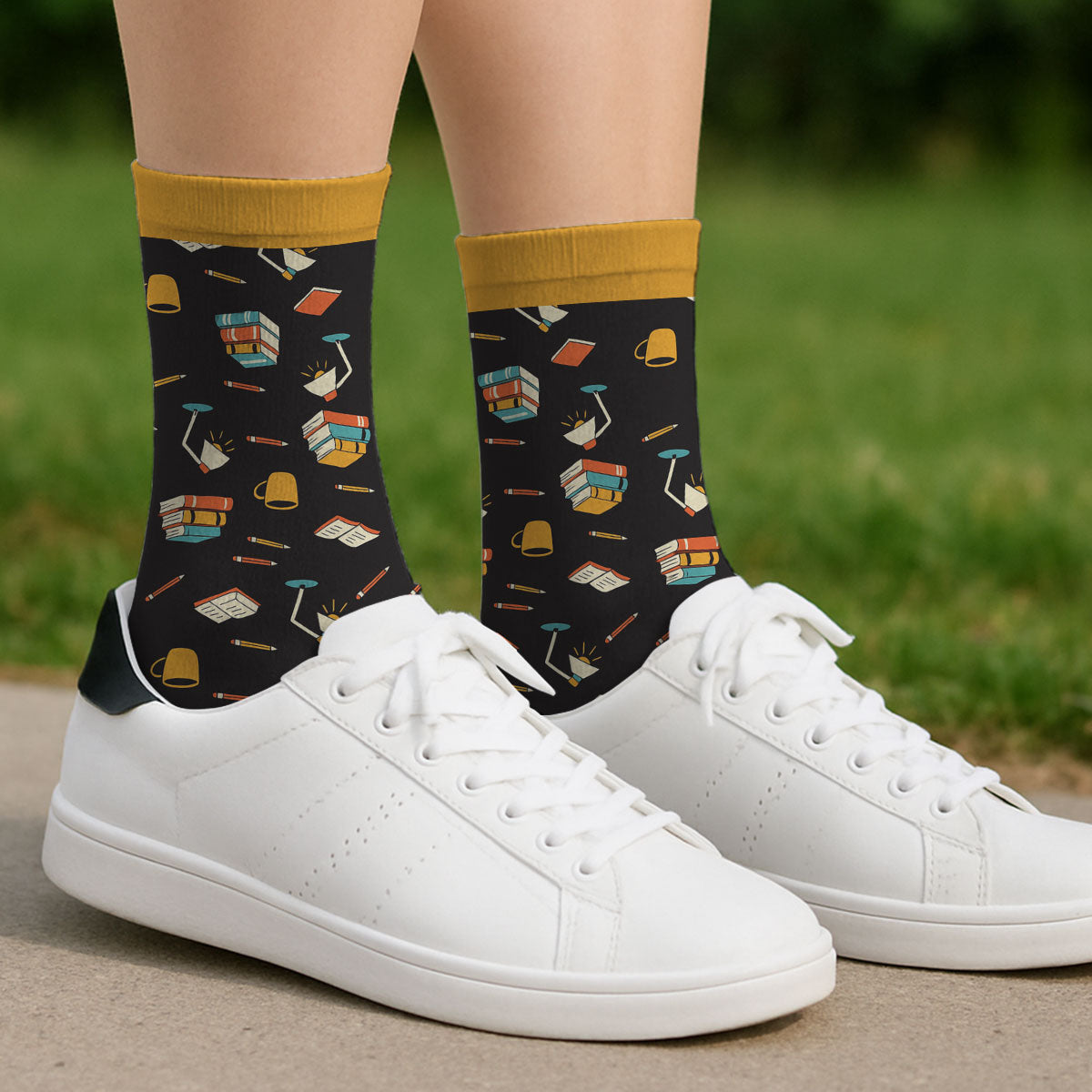 I Am Booked - Personalized Custom Crew Socks