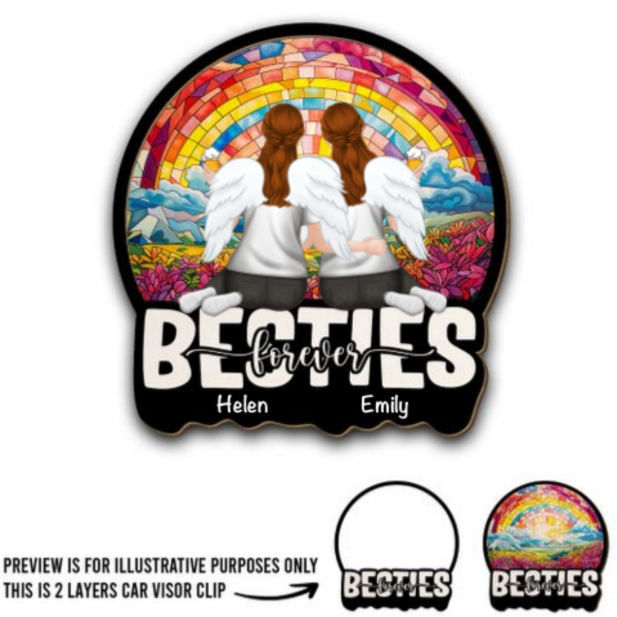 Sisters Memory - Personalized Custom Car Visor Clip