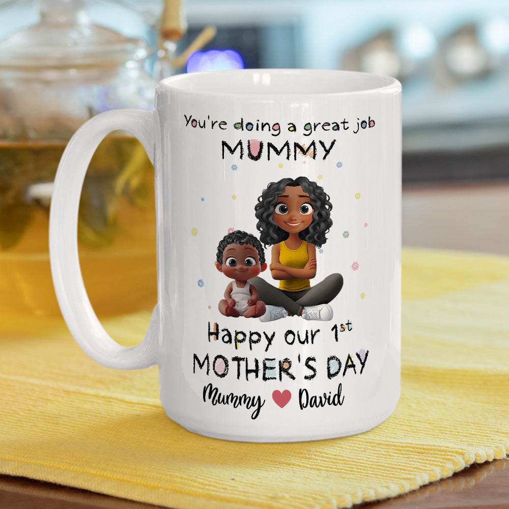 Mommy And Kid - Personalized Custom Coffee Mug